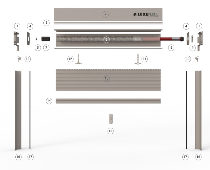 Portones de Aluminio con Cajon para Proyectos Arquitectonicos